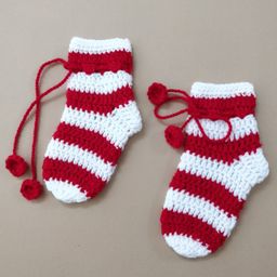 Little Peas Striped Socks - Red-image-43