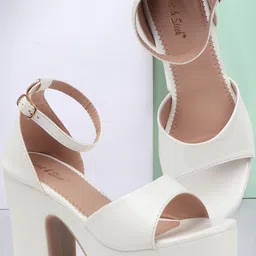 Smart & Sleek Women Synthetic Flatform Heels-picture-1