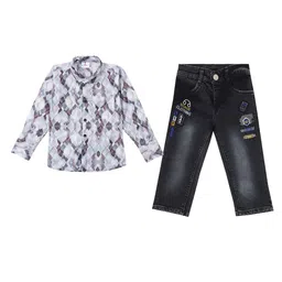 Arshia Fashions Boys Printed Shirt with Trousers-image-58