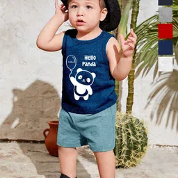 KidBee Unisex Pack of 6 Graphic Printed Round Neck Pure Cotton T-shirts-picture-32