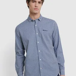 BEN SHERMAN Men Checked Regular Fit Cotton Shirts-image-93