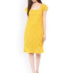 DressBerry Square Neck Net Sheath Dress-image-61