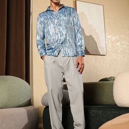 Campus Sutra Abstract Printed Comfort Satin Casual Shirt-picture-30