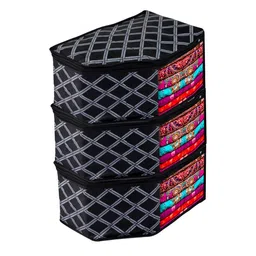 Kuber Industries Black Set of 3 Regular Multi-Utility Organisers-6