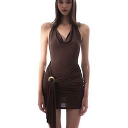 Outzidr Women Solid Sleeveless T-shirt Dress-image-95