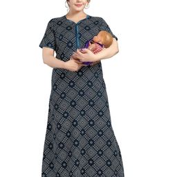 LIFE-TALE Women Green Pure Cotton Nightdress-image-97
