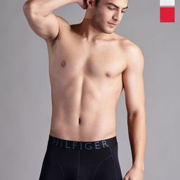 Men's Multi Coloured Solid Cotton Trunk-30