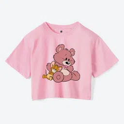 YK Warner Bros Girls Printed Pure Cotton Boxy T-shirt-picture-4