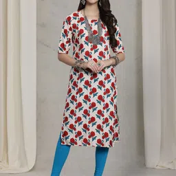 7Threads Selection Of 6 Ethnic Motifs Printed Straight Kurtas-image-43