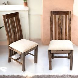 Ikiriya Set Of 2 Pink Wooded Dining Chair-34