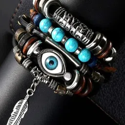 P. R. PRINTS Unisex Evil Eye Multistrand Bracelet-28