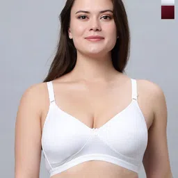 In Care Women Pack of 2 Full Coverage Non Padded Solid T-shirt Bra-image-98