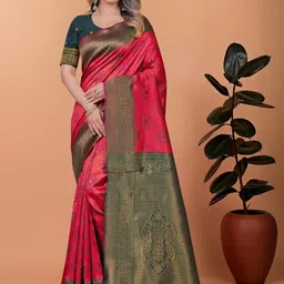 KALINI Red Art Silk Sarees-image-70