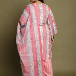 Rajnandini Women Ethnic Motifs Printed Regular Kurta with Salwar & With Dupatta image 4