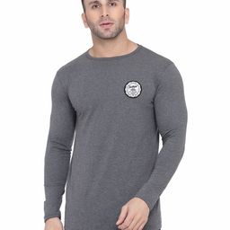 Blisstone Men Solid Applique Long Sleeves Slim Fit T-shirt-image-53