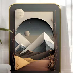 Myntra Elegant Homes Grey & Brown Printed Wooden Wall Art-14