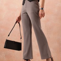 All About You Formals Women High-Rise Boot Cut Trousers-image-77