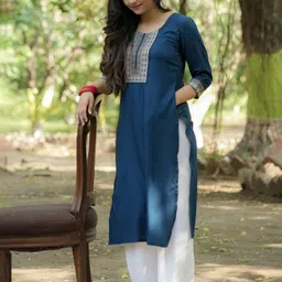 Moda Rapido Women Ethnic Motifs Yoke Design Thread Work Kurta-picture-53