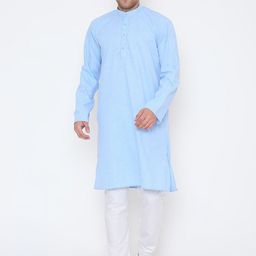 Maharaja Men Regular Fit Self Design Kurta with Pyjamas-image-22