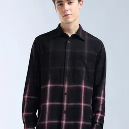 Flying Machine Men Classic Checked Casual Shirt-image-99