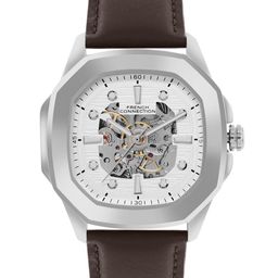 French Connection Men Skeleton Dial & Leather Straps Analogue Watch FCA13BRL-28