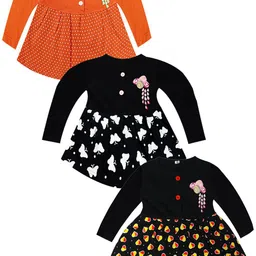 KidzzCart Polka Dot Print Fit & Flare Dress-picture-1