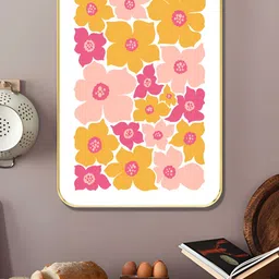 SAF White & Yellow Floral And Botanical Wooden Wall Art-image-33