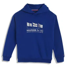 Tommy Hilfiger Boys Cotton Waving Flag Hooded Sweatshirt-image-74