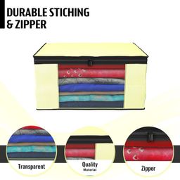 Kuber Industries Cream-Coloured Set of 6 Regular Drawer Organiser Organisers image 4