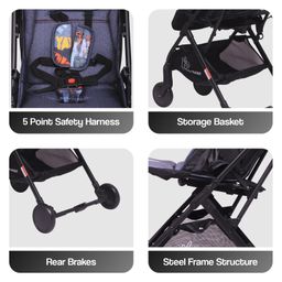 R for Rabbit Pocket Stroller Lite - Denim image 3