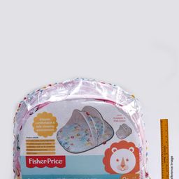 fisher price by nb Fisher Price Mattress With Mosquito Net & Pillow Animals Print - Pink image 3