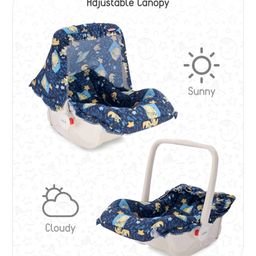 Babyhug Spring 5 in 1 Carry Cot Cum Rocker With Mosquito Net - Navy Blue image 3