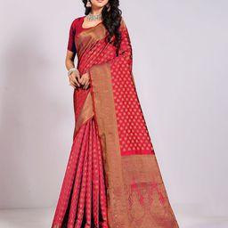 Anouk Rustic Woven Design Zari Banarasi Saree-image-103