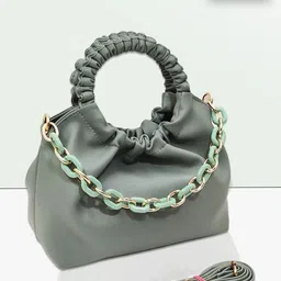 MAGNIFIQUE Textured PU Sling Bag with Quilted-11