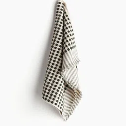 H&M Patterned Cotton Terry Hand Towel-55