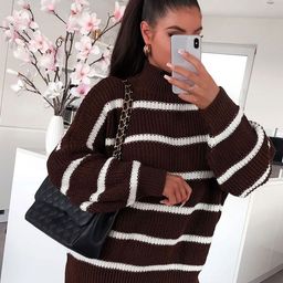 StyleCast Women Striped High Neck Pullover-picture-42
