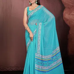 Garden Vareli Floral Printed Pure Georgette Saree-picture-26