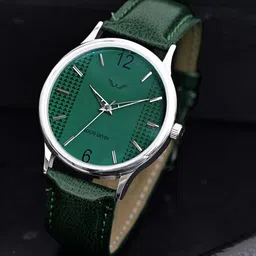 LOUIS DEVIN Men Green Faux Leather Strap Analogue Wrist Watch-picture-17