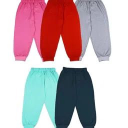 BAESD Infants Pack Of 5 Cotton Mid Rise Joggers-33