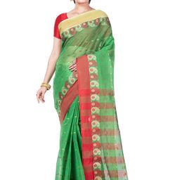 DipDiya Woven Design Pure Cotton Taant Saree-40