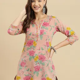 JANAKDULARI CREATION Women Floral Printed V-Neck Cotton Top-image-40
