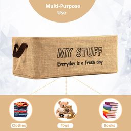 Kuber Industries Brown 3 Pieces Printed Foldable Drawer Organisers image 5