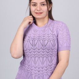 FEVERFEW Women Self Design Round Neck Classy Trendy Top-picture-53