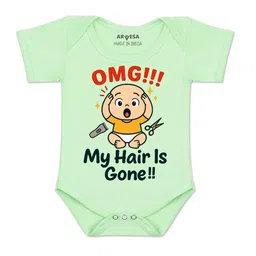 Arvesa Kids-Unisex Green Cotton Rompers-image-32