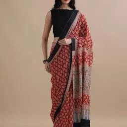 Jaipur Kurti Ethnic Motifs Printed Pure Cotton Ready to Wear Saree-17