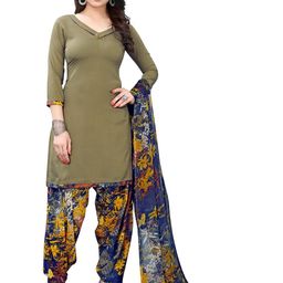 Unstitched Printed Cotton Blend Kurta & Patiyala Dress Material with Dupatta-image-61