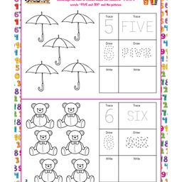 Actonn Re-Writable Buddy Colour & Learn Number Work Book 1 to 20 - English image 4