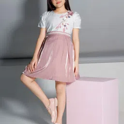 Peppermint Print Flutter Sleeve Linen A-Line Dress image 2