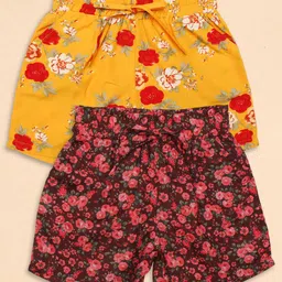 CUTECUMBER Girls Floral Printed Shorts-image-63