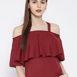 Moda Rapido Women Crepe Bardot Top-picture-31